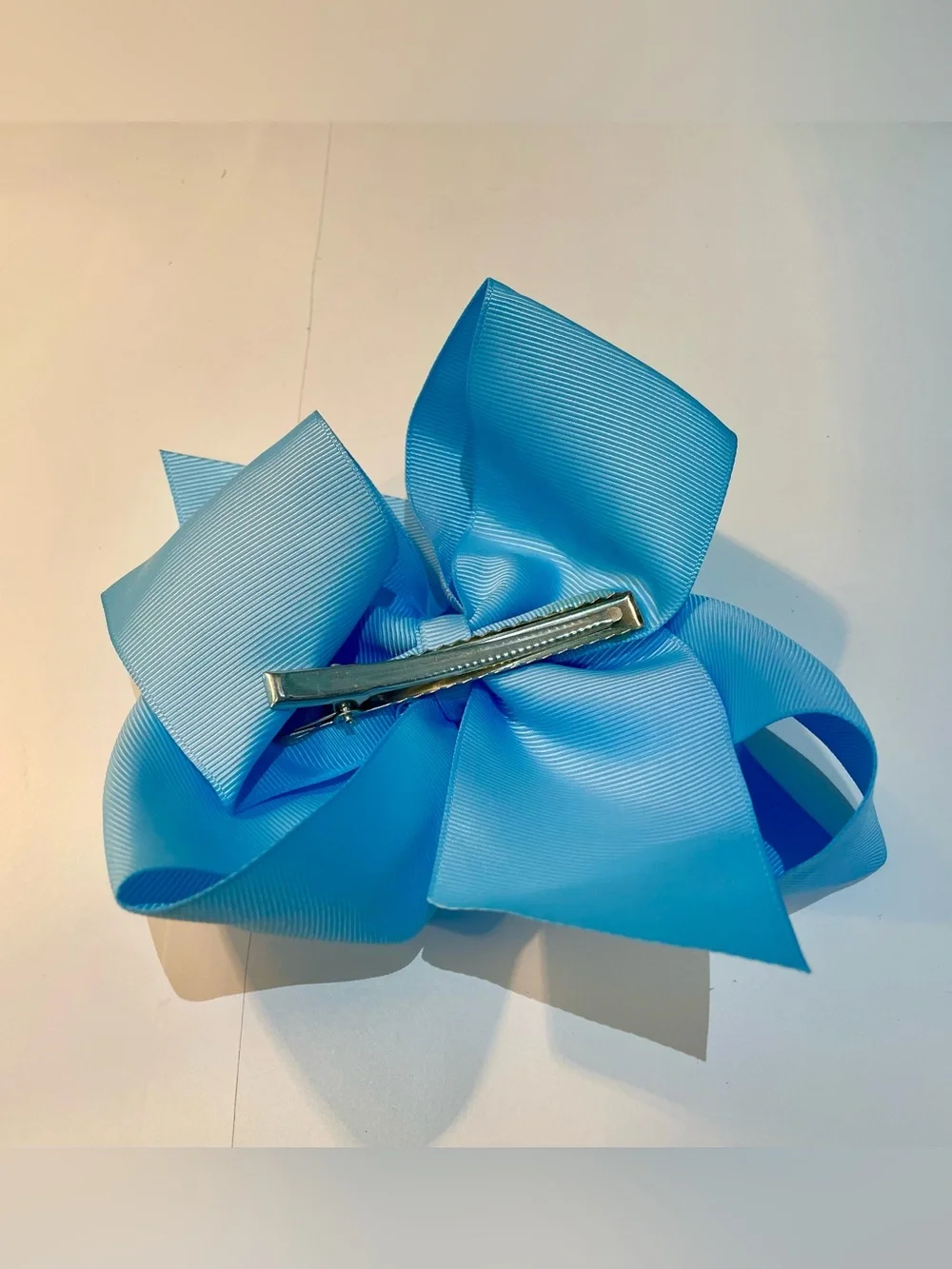 Bundle of 4 hair bows- blue, teal/aquamarine, Easter/peers